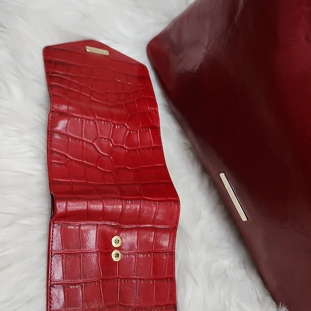 ❤️▪️BRAHMIN▪️ Tansey Chili Laurence Tote - Genuine Leather Wallet Set Bundle